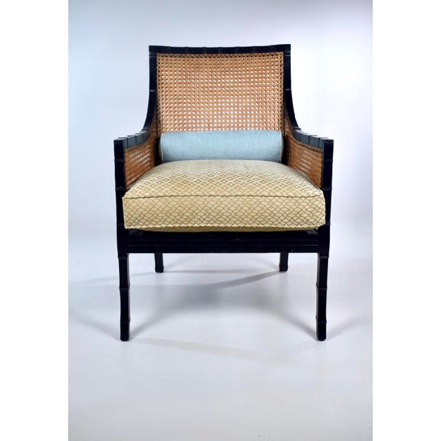 Hickory Chair Double-Caned Faux Bamboo Beaufort Armchair For Sale - Image 14 of 14