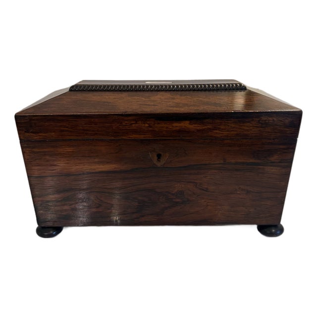 English Regency Rosewood Tea Caddy With Fitted Interior, Circa 1820 For Sale