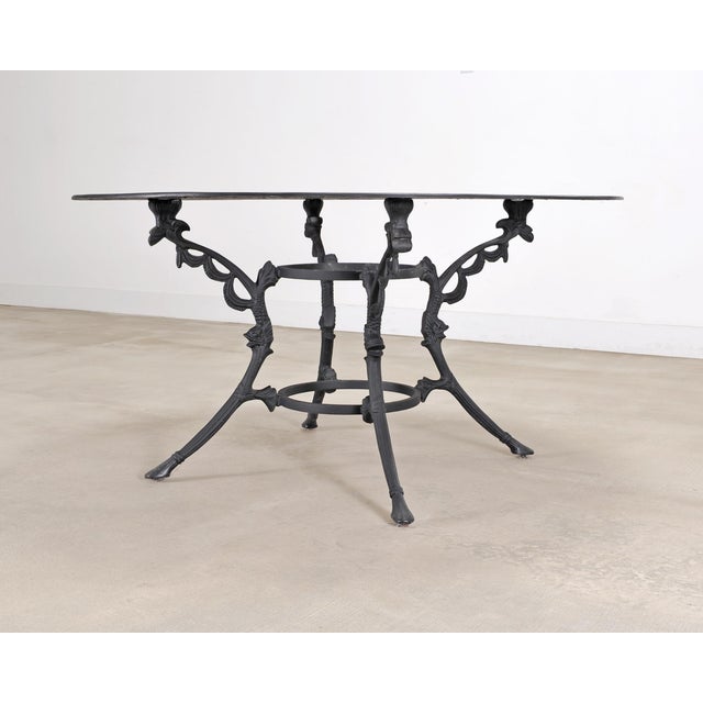 Kenneth Lynch Style Star and Dolphin Garden Table and Six Chairs For Sale - Image 9 of 18