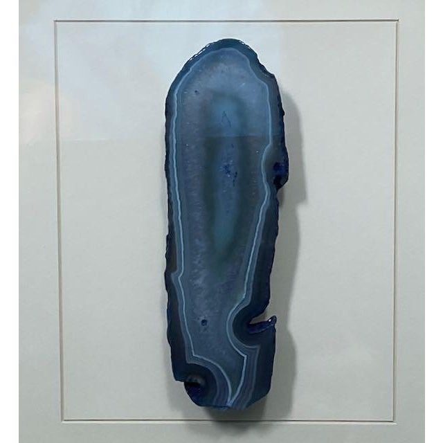 1990s 1990s Blue Agate Gemstone Set, Framed- Set of 2 For Sale - Image 5 of 9