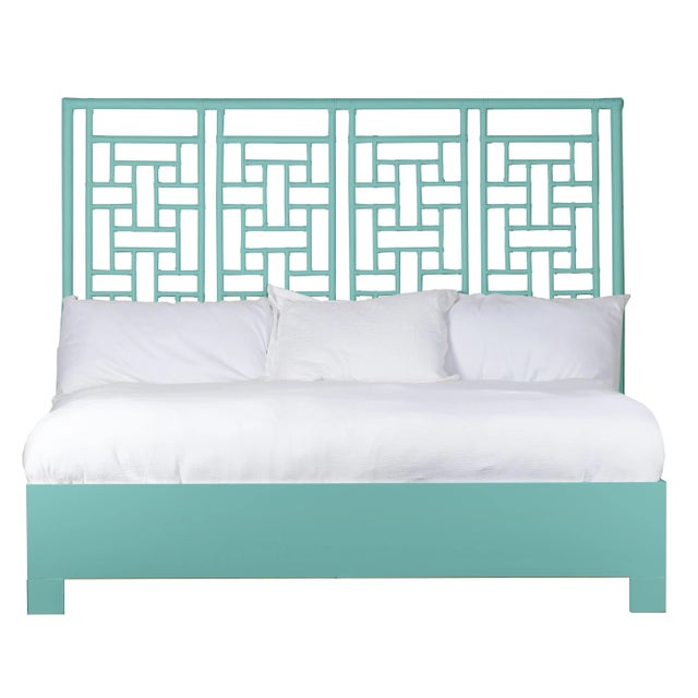 Coastal Ohana Bed King - Turquoise For Sale - Image 3 of 3