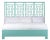 Coastal Ohana Bed King - Turquoise For Sale - Image 3 of 3
