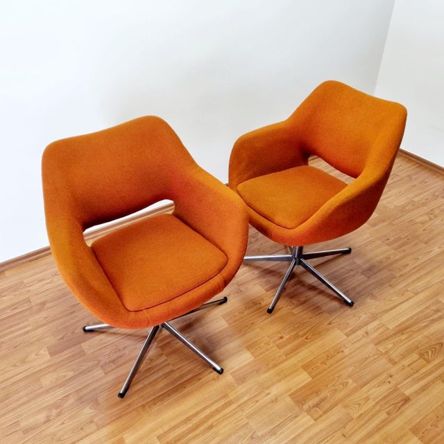 Mid-Century Swivel Egg Chairs from Stol Kamnik, Yugoslavia, 1960s, Set of 2 For Sale - Image 12 of 12