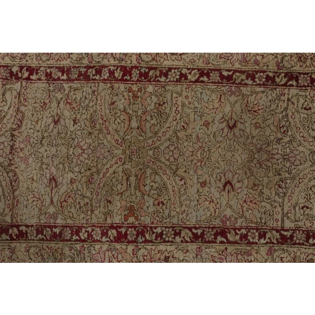 Late 18th Century Late 18th Century Antique Agra Rug With Geometric Patterns in Brown and Red For Sale - Image 5 of 7