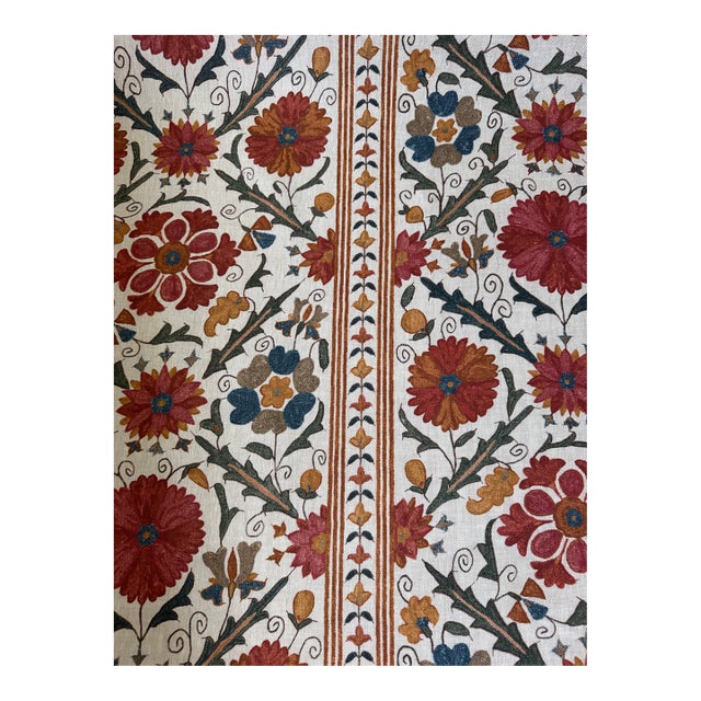 Colefax and Fowler Tamarind F4889-01 Linen Fabric in Antique Red 5 1/2 Yards For Sale