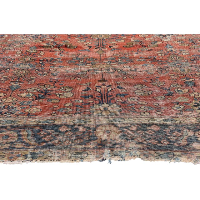 Late 19th Century Persian Mahal Rug - 09'10 X 12'08 For Sale - Image 4 of 11