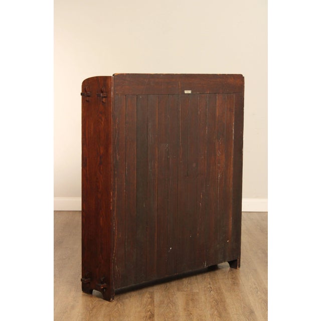 L. & J.G. Stickley Antique Mission Oak Two-Door Bookcase For Sale - Image 12 of 13