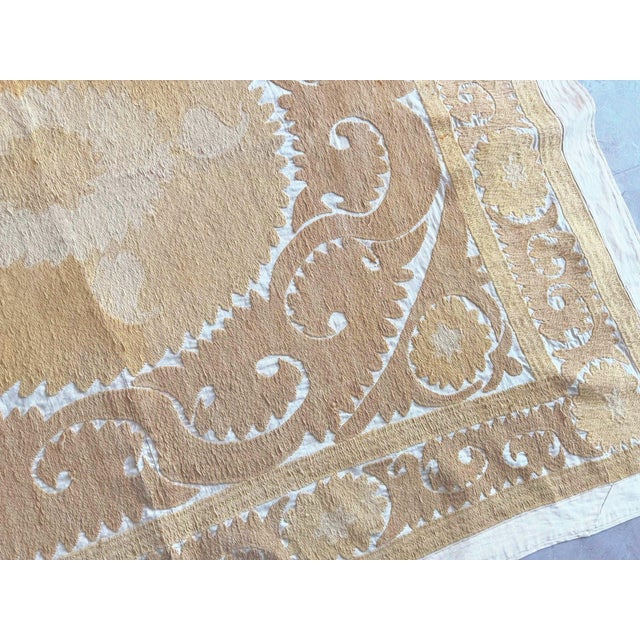 Decorative Suzani Tablecloth From Asian For Sale In New York - Image 6 of 8