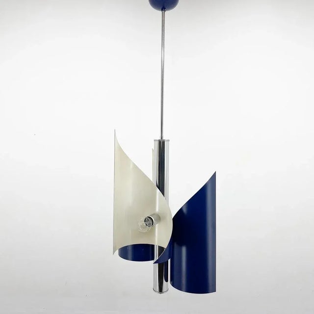 Italian Space Age Asymmetrical Hanging Light, 1970s For Sale - Image 3 of 12