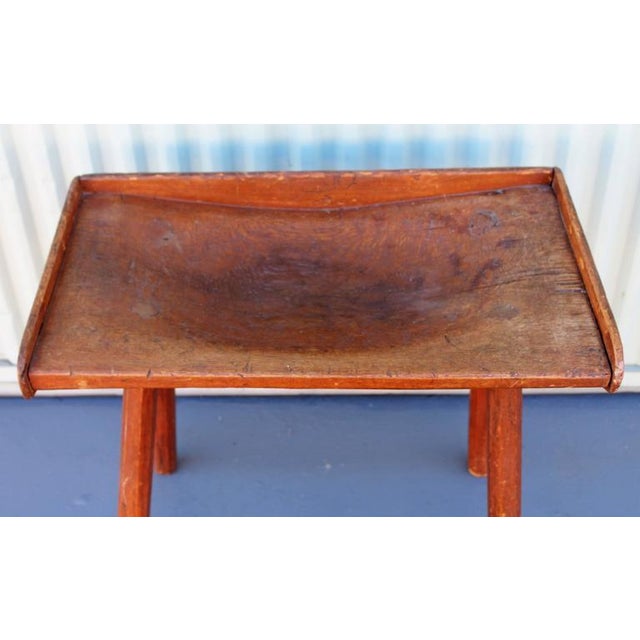 Folk Art 19th Century Butcher Block Side Table For Sale - Image 3 of 6