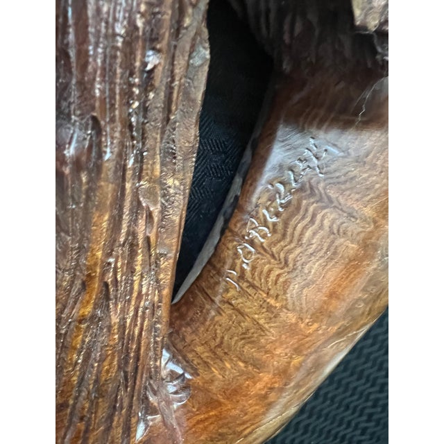 1980s Large Redwood Burl Live Edge Slab With 2 Carved Trees Wall Hanging Sculpture For Sale - Image 11 of 12