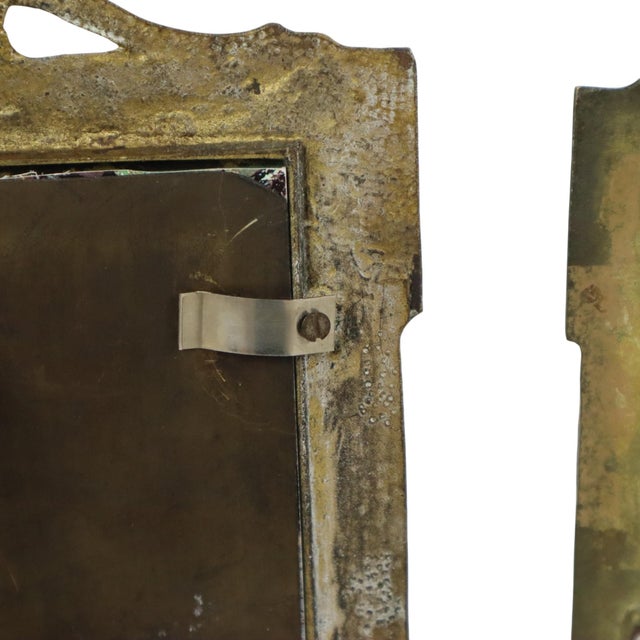 Antique French Polished Brass Photo Frames, 1890s, Set of 2 For Sale - Image 12 of 18