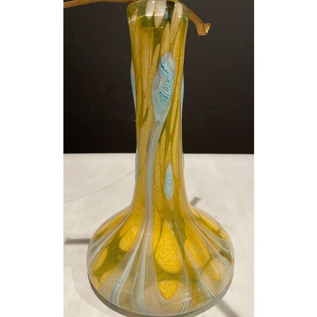 Glass Modern Art Glass Lamp And Shade By Jean Luc Gambier For Sale - Image 7 of 9