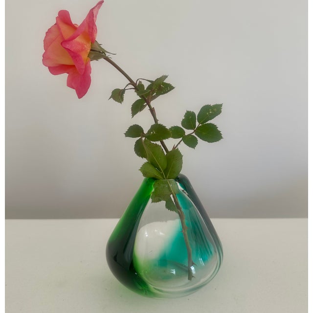 Mid-Century Modern Toso 1950s Art Glass Vase Murano Italy Mid Century Modern For Sale - Image 3 of 5
