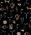 Contemporary Sample - Lelievre for The House of Scalamandr�� Joyaux Wallcovering, Noir For Sale - Image 3 of 3