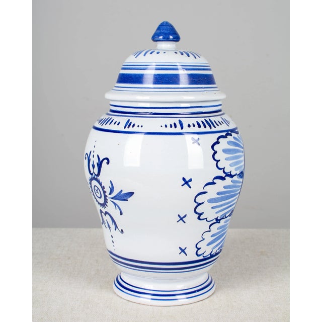 Blue Delft Faience Apothecary Jar For Sale - Image 8 of 11