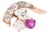 Belle Époque Trilogy Clover Ring, 18-Carat Gold , Natural Diamonds and Rubies, French Circa 1900, Size 7 For Sale