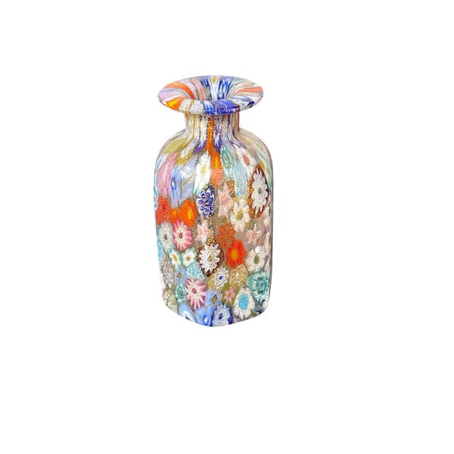 Murano Vintage Murano Millefiori Art Glass Miniature Bottle With Gold Flecks For Sale - Image 4 of 6