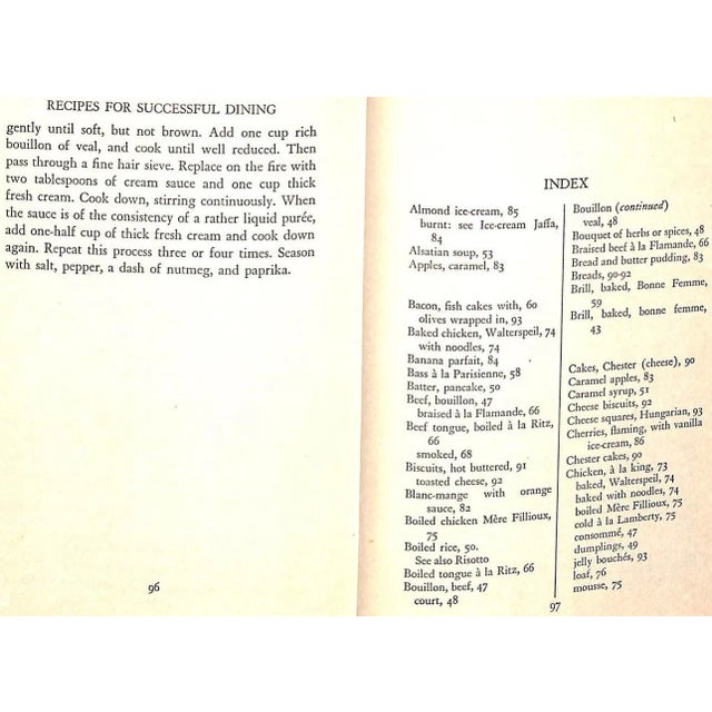 "Elsie De Wolfe's Recipes for Successful Dining" 1941 De Wolfe, Elsie (Inscribed) For Sale - Image 4 of 7