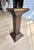 Vintage Dark-Stained Pencil-Reed Rattan Pedestal / Plant Stand / Drink Table For Sale In Chicago - Image 6 of 9