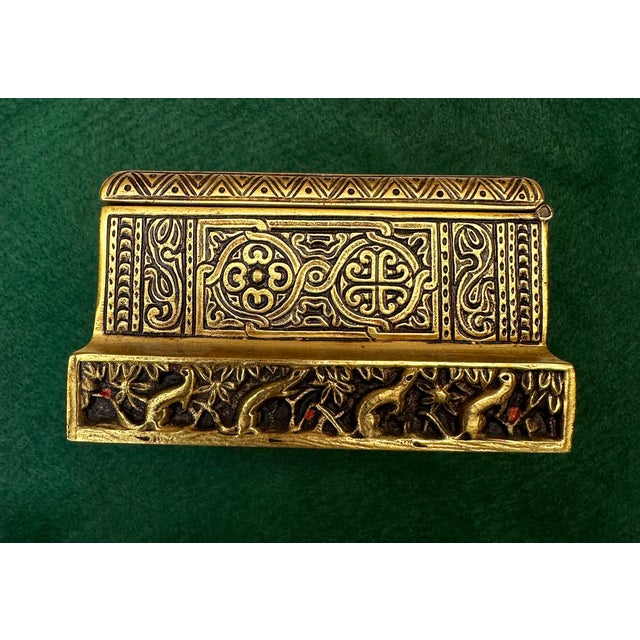 Tiffany Studios Cigar Cigarette Box New York 1680 Venetian Bronze Cedar Lined For Sale - Image 11 of 18