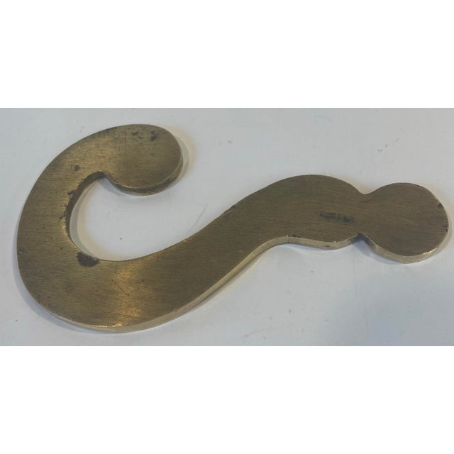 Vintage Brass Question Mark Paper Weight For Sale In Dallas - Image 6 of 6