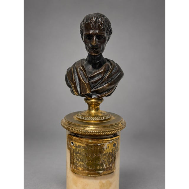 François Sellier, Pair of French Neoclassical Bronze Busts of Voltaire and Rousseau A pair of French Neoclassical portrait...