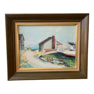 Cape Cod Oil Painting on Canvas Framed by Catherine Rourke 1966 Original For Sale