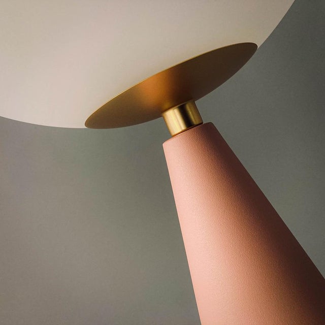 The painted aluminum or brass cone is the stem of this magical flower, which grows thinner and welcomes the luminous soul....