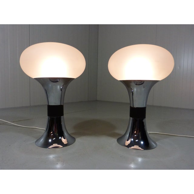 Large Space Age Glass Table Lamps, 1960s, Set of 2 For Sale - Image 18 of 18