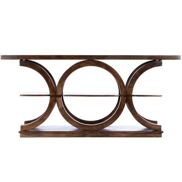 Stowe Rustic Console Table, Medium Brown For Sale - Image 10 of 10