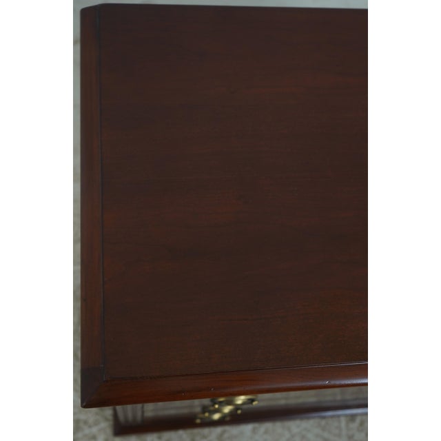 Lexington Cherry Inlaid 4 Drawer Chest Nightstand For Sale - Image 13 of 18