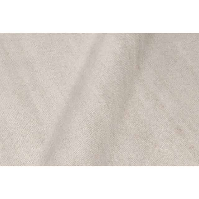 Textile Rug & Kilim’s Oversized Contemporary Textural Solid Rug in Ivory Tones-10x18 For Sale - Image 7 of 8