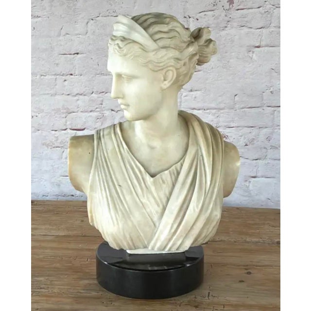 Italian Neoclassical Marble Bust of Diana, 19th Century, Italy Grand Tour For Sale - Image 12 of 14