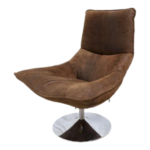 Gently Used Suede Leather Restoration Hardware Chair
