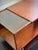 Wood 1960s Mid-Century Modern Teak Coffee Table With Beveled Glass — Record Cabinet, Turntable Stand, Media Console and Low Credenza For Sale - Image 7 of 12
