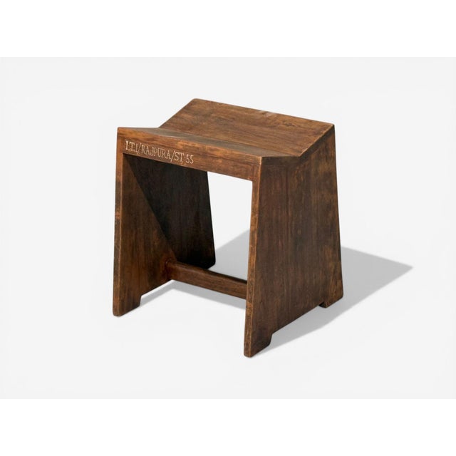 Pierre Jeanneret, Sewing Stools, Teak, Chandigarh, India, 1960s For Sale - Image 4 of 10