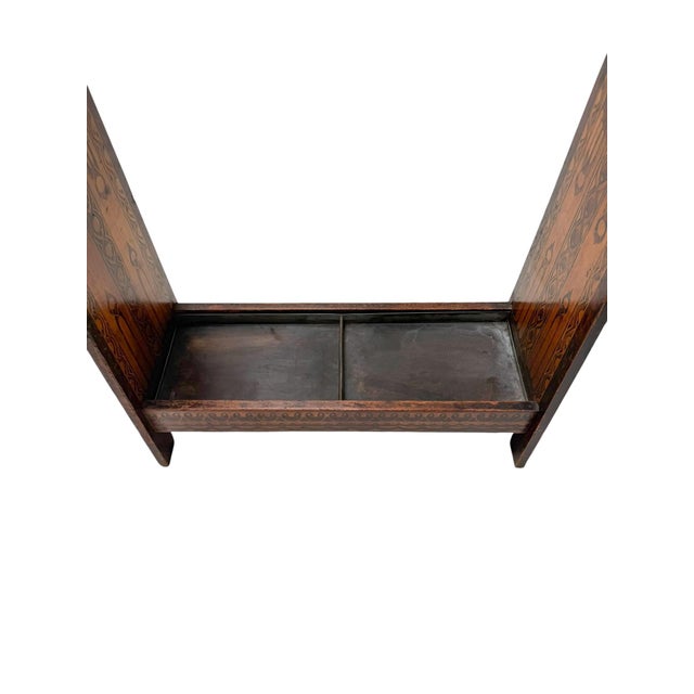 Wood Umbrella Stand in Hand-Painted Fruitwood, 1890s For Sale - Image 7 of 11