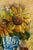 Mid-Century Modern Modernist Sunflowers Signed Acrylic Painting on Canvas Framed, C. 1960 For Sale - Image 3 of 5