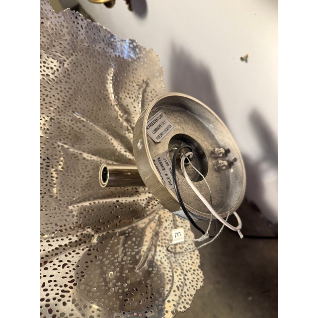 Silver Silver Sea Foam Coastal Electric Sconces - a Pair For Sale - Image 8 of 8