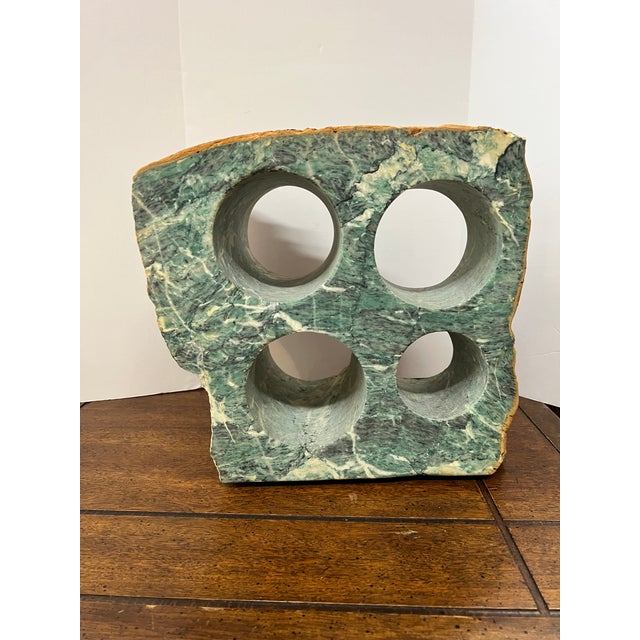 Carved Jadeite/Stone Wine Bottle Holder/Rack For Sale - Image 6 of 8