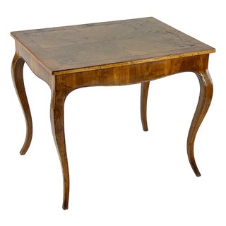 Italian Mid Century Burl Side Table For Sale