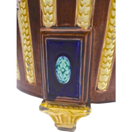 19th Century Large Antique Majolica Jardiniere For Sale - Image 5 of 5