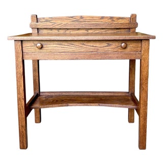 Early 20th Century Stickley Brothers Style Mission Oak Postcard Desk For Sale