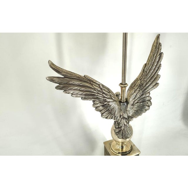 Nikkel Eagle Table Lamps by Loevsky and Loevsky, 1970s, Set of 2 For Sale - Image 6 of 18