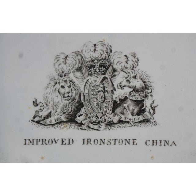 Ceramic Antique 1825 Stephan Folch Bamboo & Basket Ironstone China Serving Bowl Imari - Set of 2 For Sale - Image 7 of 11