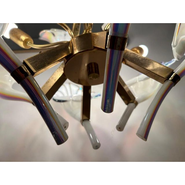 Wings of Freedom Chandelier in Murano Glass by Franco Luce, 1980s For Sale - Image 8 of 15