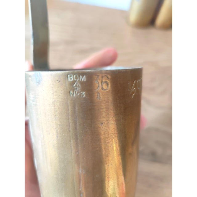 Large Vintage Indian Brass Merchant Measuring Set by Hakamchand Poona, 1890s, Set of 6 For Sale - Image 11 of 15