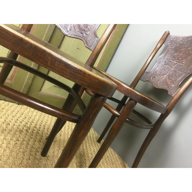 Antique Bentwood Dining Chairs from Jacob & Josef Kohn, Set of 4 For Sale - Image 4 of 18