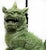 Chinoiserie 1940s Chinoiserie Celadon Porcelain Foo Dog Lamp, Custom Shade For Sale - Image 3 of 10